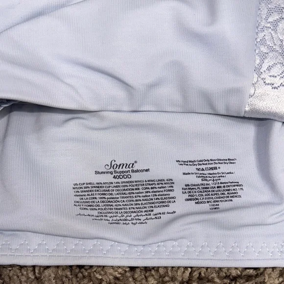 Soma White Lace Full-Coverage Bra - Picture 4 of 4